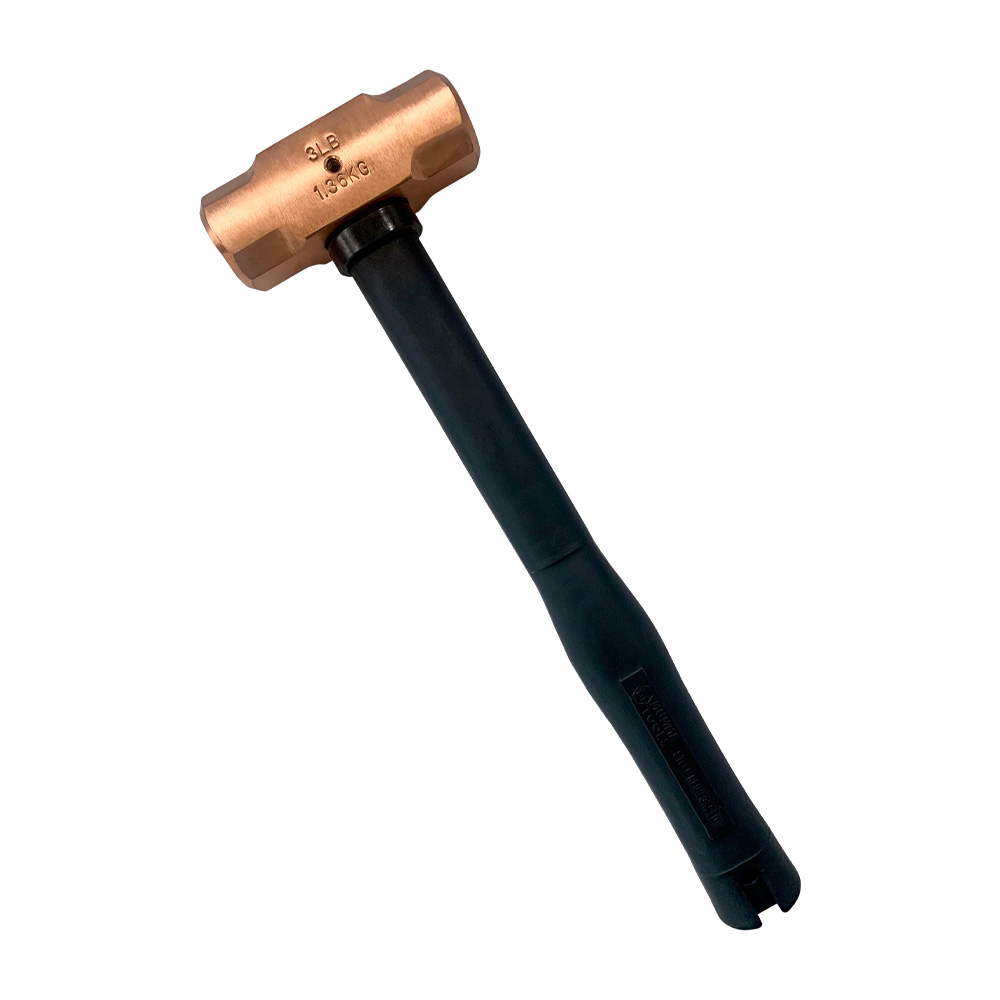 3lb Copper Hammer with Pinned Steel Core Fibreglass Handle 