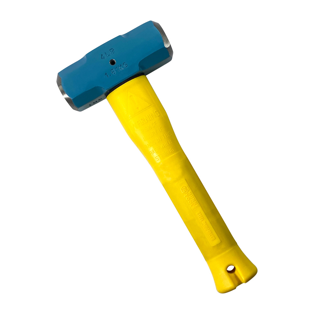 4lb Normalised Hammer - Yellow Pinned Fibreglass Handle 