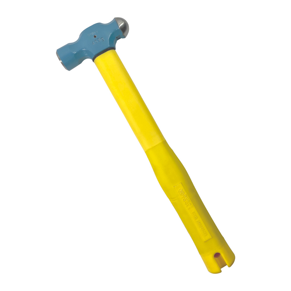 450g Normalised Ball Pein - Yellow Pinned Fibreglass Handle 