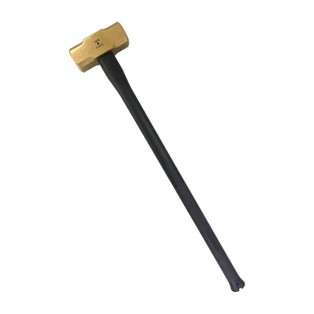 10lb Brass Hammer with Pinned Steel Core Fibreglass Handle 
