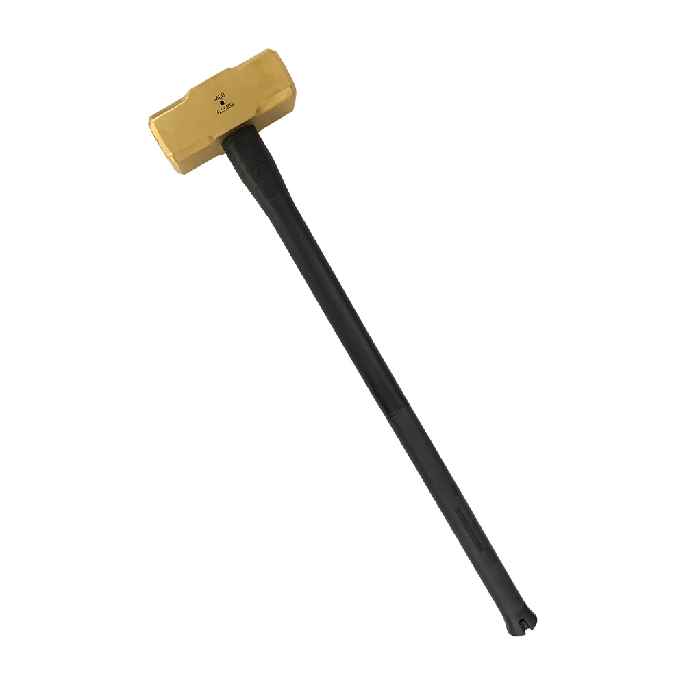 14lb Brass Hammer with Pinned Steel Core Fibreglass Handle 